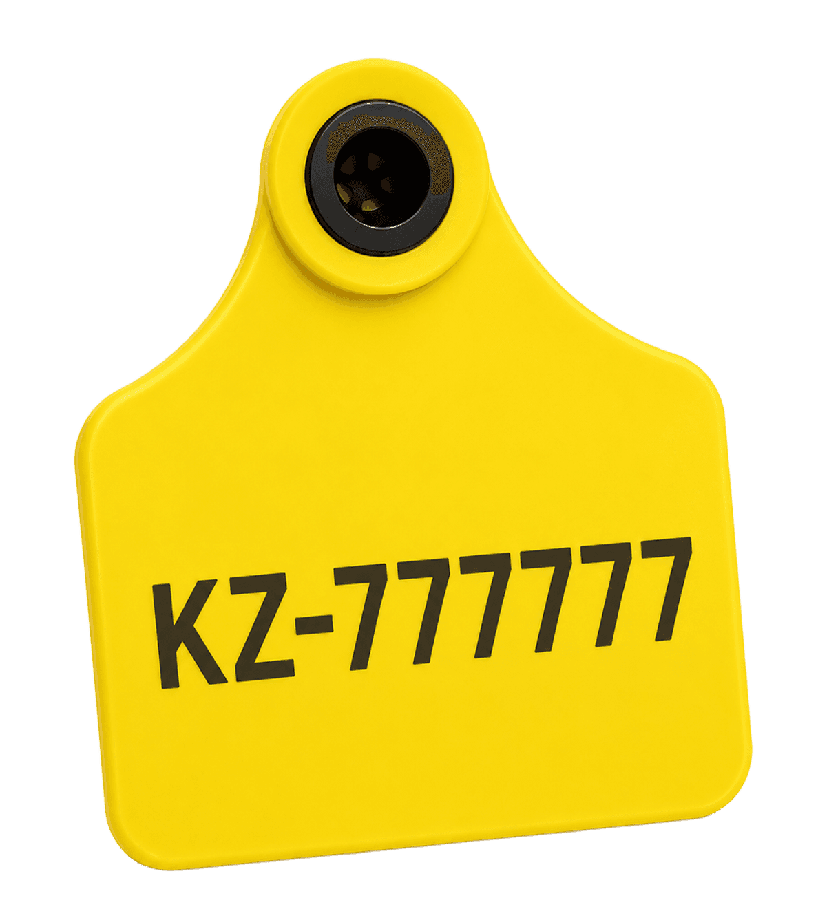 Желтая RFID-серьга с чипом для животного